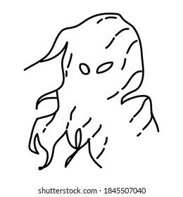 Ghost Type Hand Drawn Icon Set Vector.