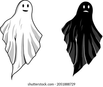 Ghost vector black and white