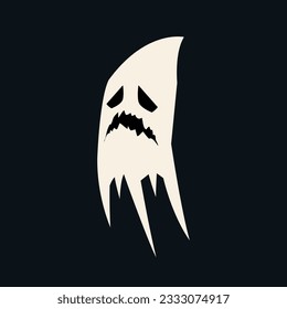 Fantasma. Ilustración de dibujos animados. Aislado. Estilo plano.