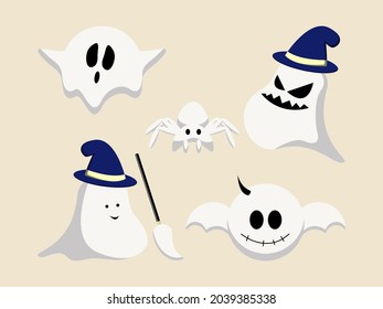 vector fantasma para completar el icono de halloween