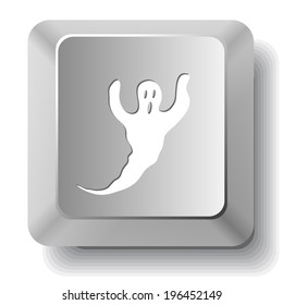 Ghost. Vector computer key.