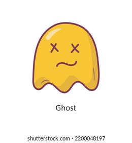 Ghost vector filled outline Icon Design illustration. Gaming Symbol on White background EPS 10 File