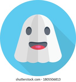 ghost vector flat color icon 