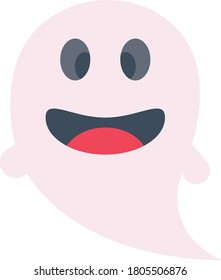 ghost vector flat color icon 