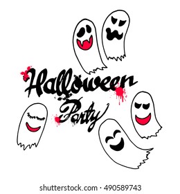 ghost vector halloween spooky illustration cartoon fear