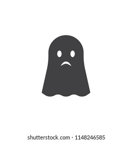 Ghost vector icon. filled flat sign for mobile concept and web design. halloween simple solid icon. Symbol, logo illustration. Pixel perfect vector graphics