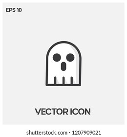Ghost vector icon illustration.Halloween ghost icon vector.Premium quality.