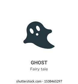 Ghost vector icon on white background. Flat vector ghost icon symbol sign from modern fairy tale collection for mobile concept and web apps design.