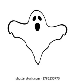 Ghost vector. Ghost illustration. Halloween celebration symbol.