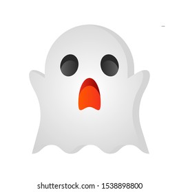 Ghost vector illustration, Halloween gradient design icon