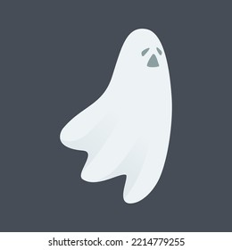 Ghost vector illustration for halloween. Spirit with different emotions for stickers or stickers. Flat style