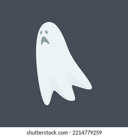 Ghost vector illustration for halloween. Spirit with different emotions for stickers or stickers. Flat style