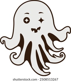 Ilustração do vetor fantasma ou ícone para o halloween