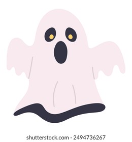 Ghost, vector illustration on white background