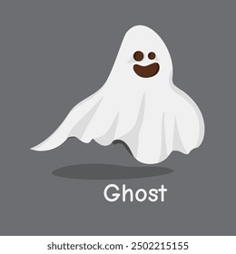 Ghost Vector Illustration: Spooky Halloween Specter Design