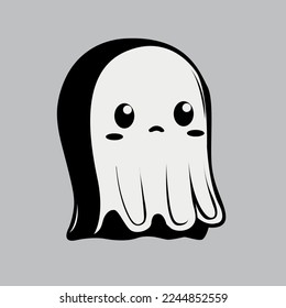 Ghost vector illustration in white background