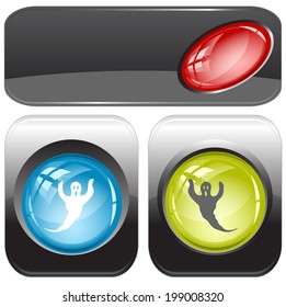 Ghost. Vector internet buttons.