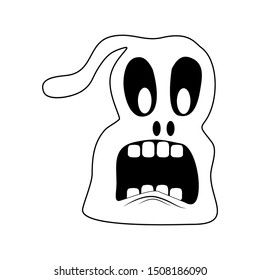 Ghost vector, ghost isolated design, halloween design concept.