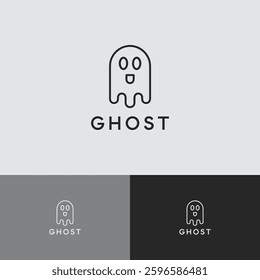 Ghost vector Logo design template