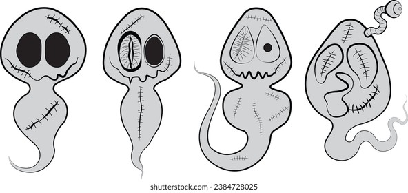 Ghost vector for working with Halloween graphics.