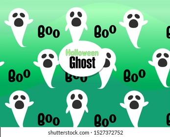 ghost walpaper pattern vector design 