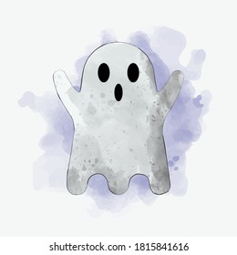 11,128 Ghost watercolor Images, Stock Photos & Vectors | Shutterstock