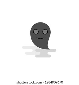 Ghost Web Icon. Flat Line Filled Gray Icon Vector