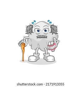 the ghost white haired old man. character vector