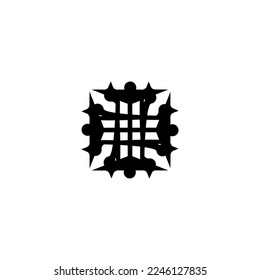 Ghost window icon. Simple style Halloween holiday poster background symbol. Ghost window brand logo design element. Ghost window t-shirt printing. Vector for sticker.