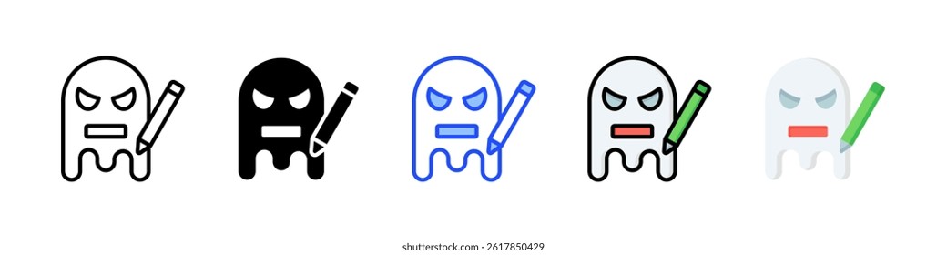 Ghost Writer Icon Collection With Multiple Styles