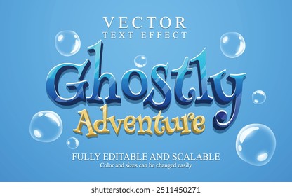 Ghostly adventure 3D text effect