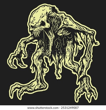Ghostly Apparition: A haunting figure shrouded in mist, this ghostly monster glides silently through the night. With translucent skin and an otherworldly glow, it embodies the spirit of forgotten tale