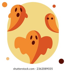 Ghostly Apparition icon illustration, for uiux, infographic, etc