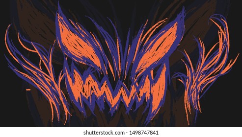 The ghostly face that looks terrified ,halloween