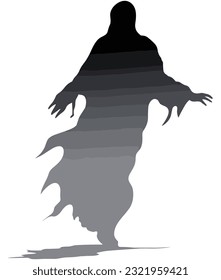 Ghostly Figure silhouette, Halloween Ghostly Figure  