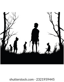 Ghostly Figure silhouette, Halloween Ghostly Figure  