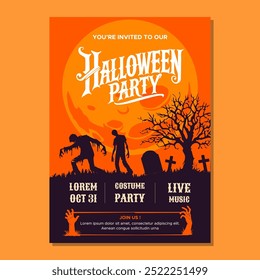 Ghostly Gathering Party Flyer Template