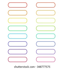 Ghosts buttons colorful set for web design. Vector trendy design.