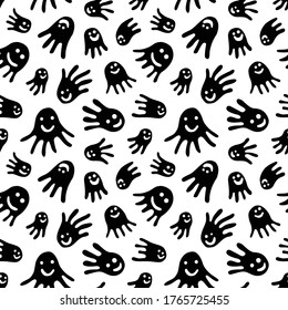 ghosts characters seamless background , vector design element