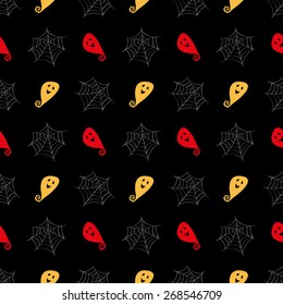 ghosts and cobwebs pattern
