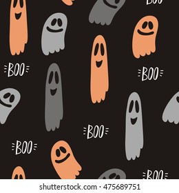 Ghosts design pattern. Happy Halloween 