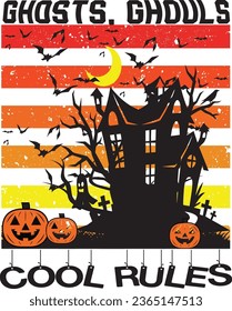 Ghosts, Ghouls, Cool Rules Halloween Design