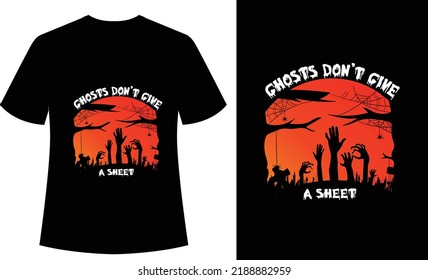 Ghosts Don’t Give A Sheet Vintage, Retro, tshirt design, halloween, typography, spooky, horror