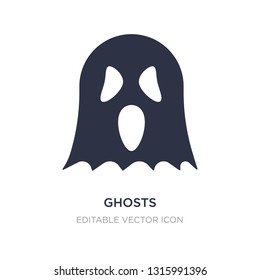 ghosts icon on white background. Simple element illustration from Halloween concept. ghosts icon symbol design.