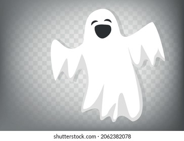 Ghosts on a transparent background. 