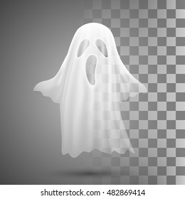 Ghosts On Transparent Background.vector Illustration Eps 10