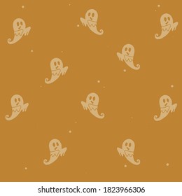 ghosts rainbow cat pattern scary moon sun sky yellow orange blue pink white