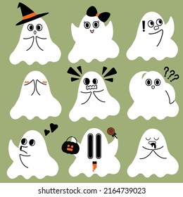  Fantasmas con accesorios en Halloween. 