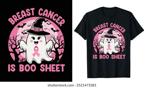 Ghosts Sweatshirt, Breast Cancer Awareness Halloween T-Shirt, Support Breast Cancer Support Tee, Retro Breast Cancer Png, Breast Cancer Awareness Png, Halloween Pink Ghost png, Halloween Shirt 