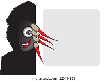 Ghosts that hide behind the door, on Halloween